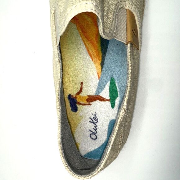 OluKai Kaula Pa'a Kapa Espadrille Loafer - Natural 40/10 - Picture 9 of 10